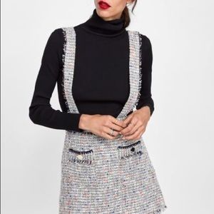 Zara Pinafore Tweed Dress